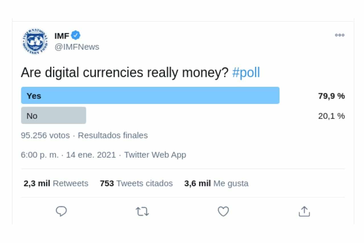 Encuesta del FMI: Para la mayoría las monedas digitales son dinero real